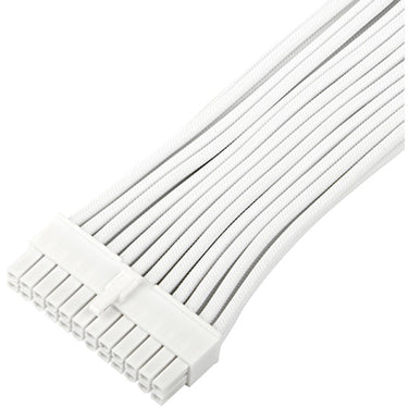 Silverstone sst-pp07e-mbw-v2, 24pin atx verlengkabel (wit, 30 centimeter)