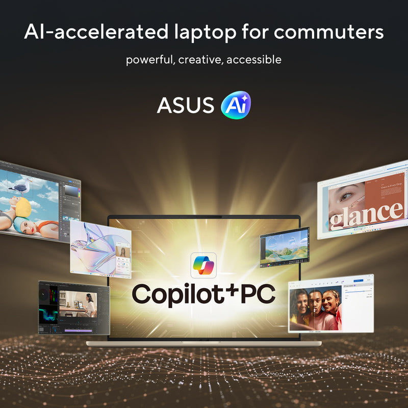 Laden Sie das Bild in Galerie -Viewer, Asus zenbook a16 ux3607oa-sq013w 16 copilot+ laptop (beige | snapdragon x2e-94-100 | qualcomm adreno | 48 gb | 1 tb ssd | oled)
