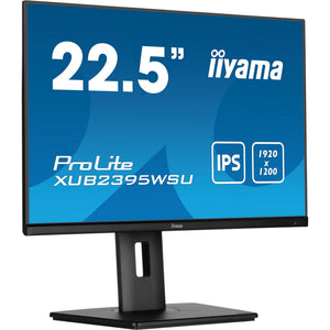 Iiyama prolite xub2395wsu-b5 22.5 monitor (zwart, hdmi, displayport, vga, 2x usb-a, usb-b)