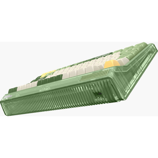 Iqunix og80 camping wireless mechanical keyboard, gaming toetsenbord (groen oranje, us lay-out, cherry mx red, rgb leds, 80% (tkl), hot-swappable, pbt, 2.4ghz | bluetooth 5.1 | usb-c)