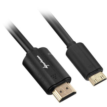 Sharkoon hdmi > mini-hdmi 2.0 adapter (zwart, 3 meter, 4k)