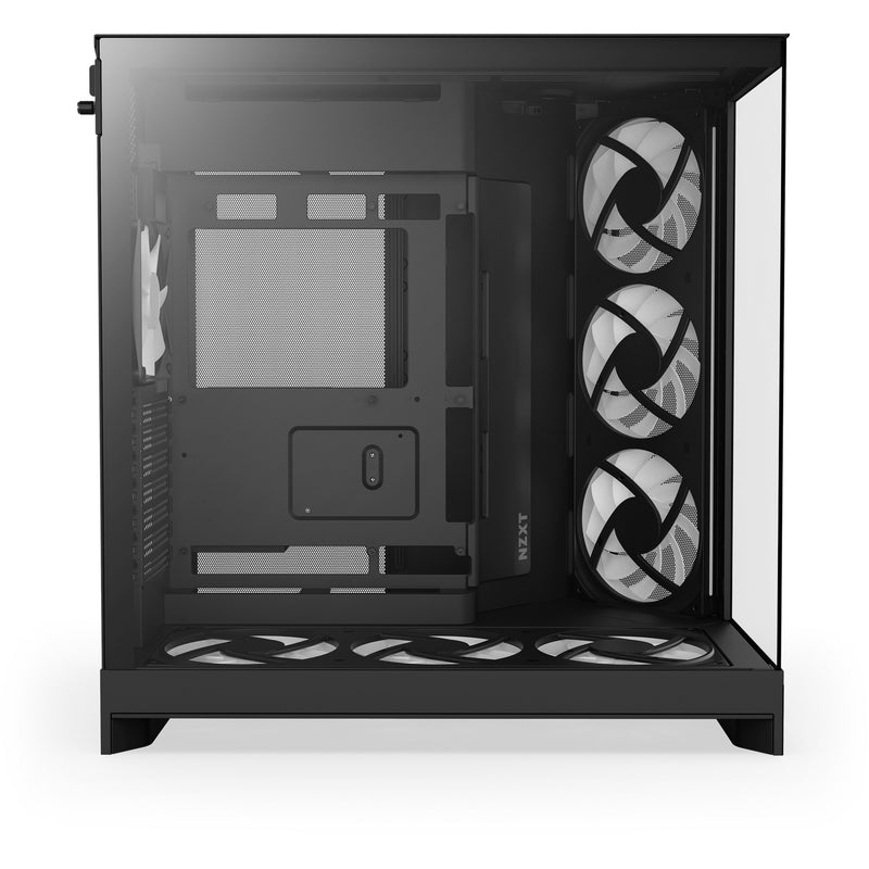 Afbeelding laden in galerijviewer, Nzxt h9 flow rgb+ midi tower behuizing (zwart (mat) | 2x usb-a | 1x usb-c | rgb | tempered glass)
