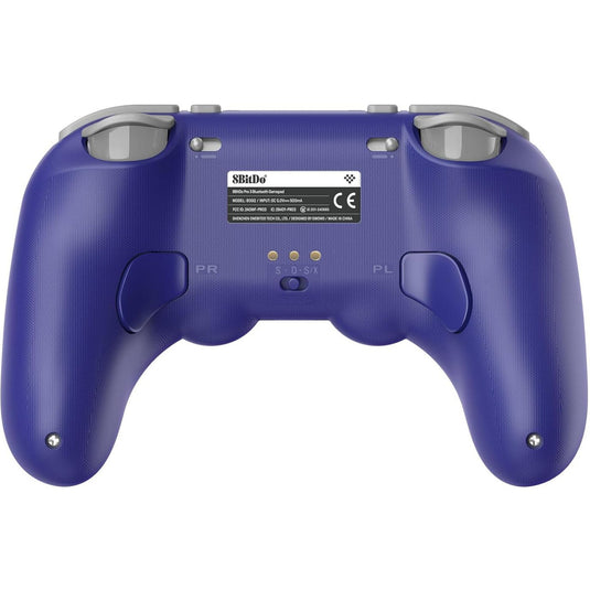 8bitdo pro 3 bluetooth gamepad (paars wit, switch 1 2, pc, android, 2.4 ghz bluetooth usb)