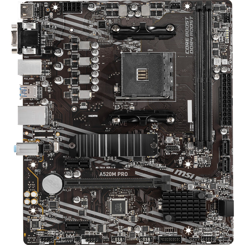 Afbeelding laden in galerijviewer, Msi a520m pro socket am4 moederbord (raid, gb-lan, sound, µatx)
