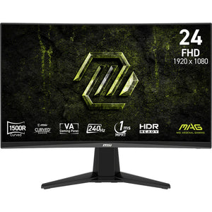 Msi mag 245c x24 23.6 curved gaming monitor (zwart, 1x displayport, 2x hdmi, 240 hz)