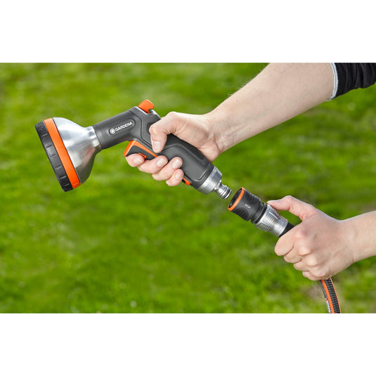 Gardena premium waterstop 13 mm (1 2 ), 15 mm (5 8 ) slangstuk (grijs zilver, 18253-50)