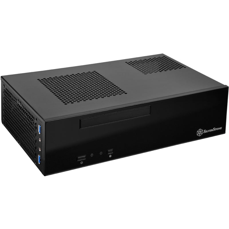 Load image into Gallery viewer, Silverstone sst-ml09b htpc behuizing (zwart | 2x usb-a)
