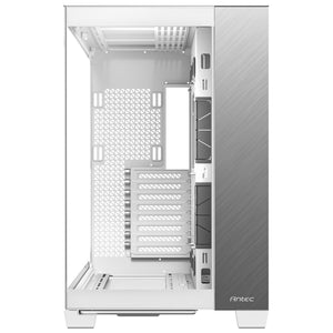 Antec c8 aluminum midi tower behuizing (wit zilver | 2x usb-a | 1x usb-c | tempered glass)