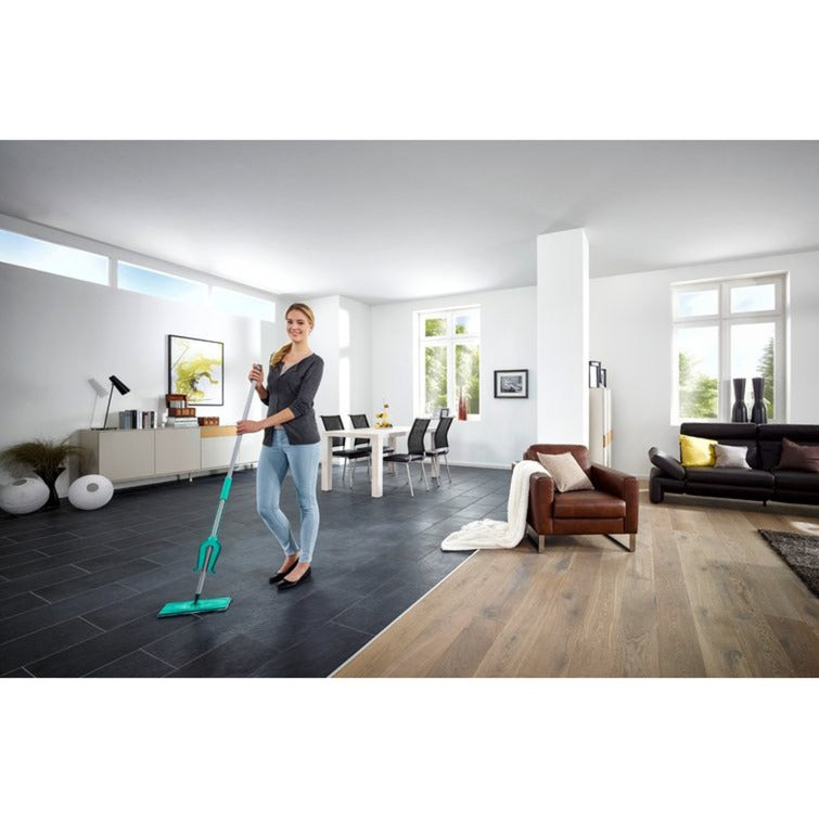 Afbeelding laden in galerijviewer, Leifheit picobello vloerwisser s micro duo met steel - 27 cm wisbreedte - turqouise - grijs
