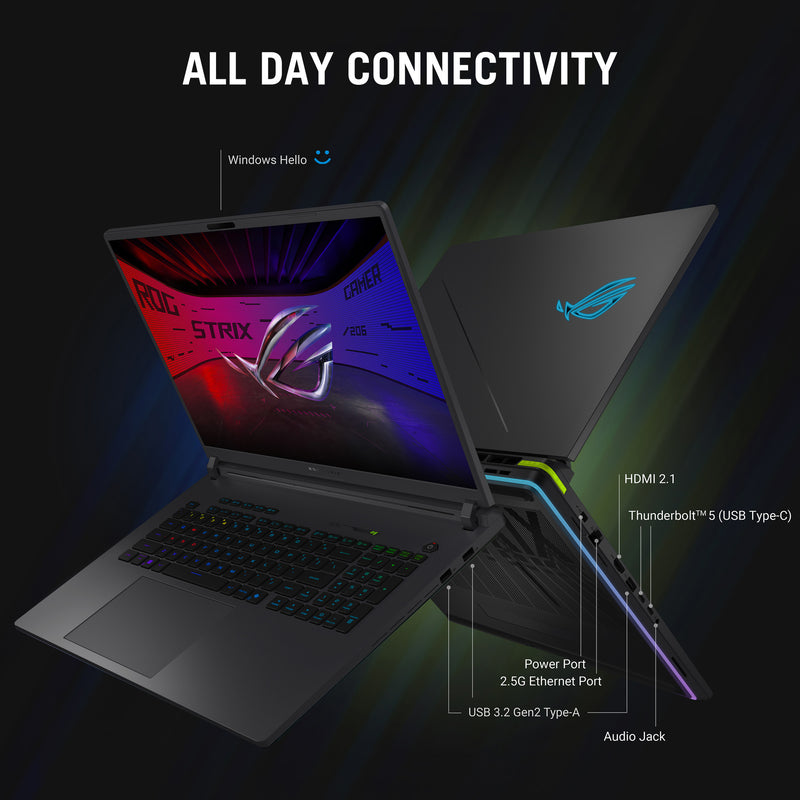 Afbeelding laden in galerijviewer, Asus rog strix g18 g815lr-s9103w 18 copilot+ gaming laptop (zwart grijs | core ultra 9 275hx | rtx 5070 ti | 32 gb | 2 tb ssd)
