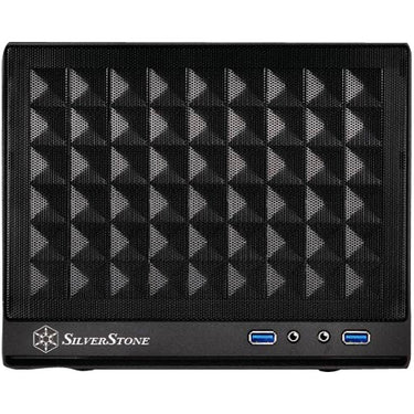 Silverstone sg13b mini tower behuizing (zwart | 2x usb-a)
