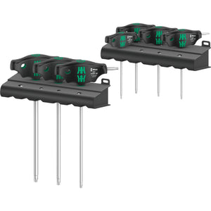 Wera 467 7 torx hf-set 1 kruiskopschroevendraaier + rek, 7 stuks (zwart groen, met holdingfunctie)