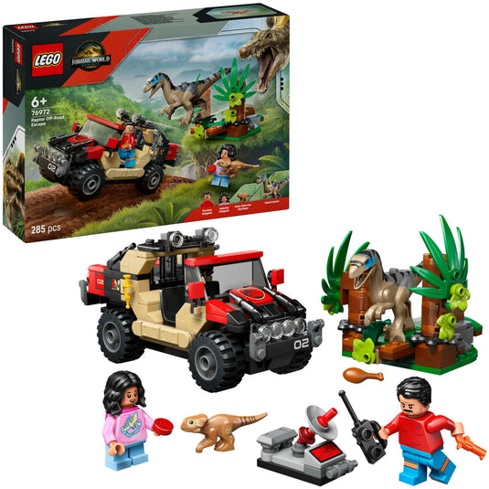 Lego jurassic world - offroad raptorontsnapping constructiespeelgoed (76972)