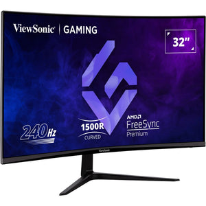 Viewsonic vx3219-pc-mhd 32 curved gaming monitor (zwart, 1x displayport, 2x hdmi, 240 hz, 2x hdmi, 1x displayport, 240 hz)