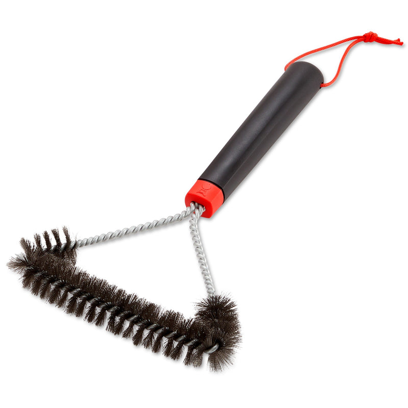 Load image into Gallery viewer, Weber driezijdige reinigingsborstel grillreinigingsborstel (zwart rood, 30 cm)
