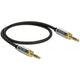Delock stereokabel 3,5 mm 3 pin-stekker > 3,5 mm 3 pin-stekker (zwart, 0,5 meter)