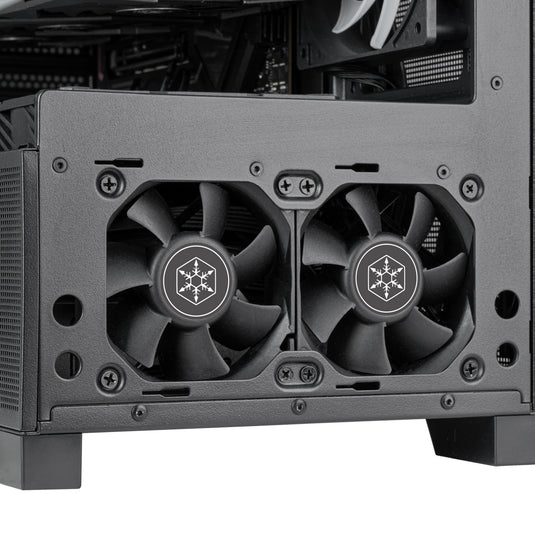 Silverstone lucid 05 mini tower behuizing (zwart | 2x usb-a | 1x usb-c | rgb | tempered glass)