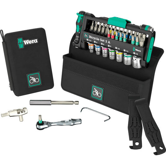 Wera bicycle set 3 a, 40‑delig gereedschapsset (zwart groen)