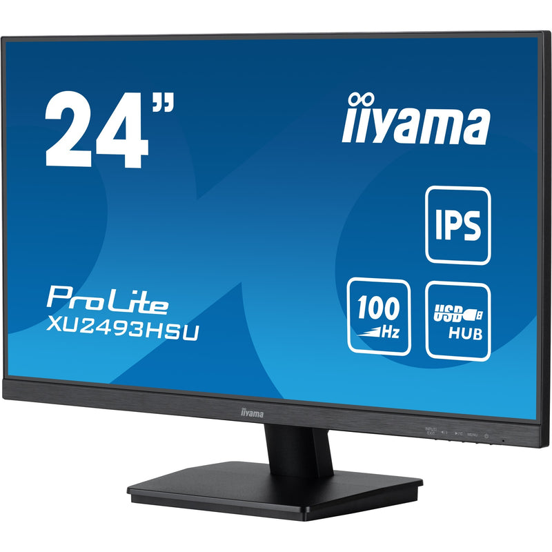 Load image into Gallery viewer, Iiyama prolite xu2493hsu-b7 24 monitor (zwart (mat), hdmi, displayport, 2x usb-a, usb-b)

