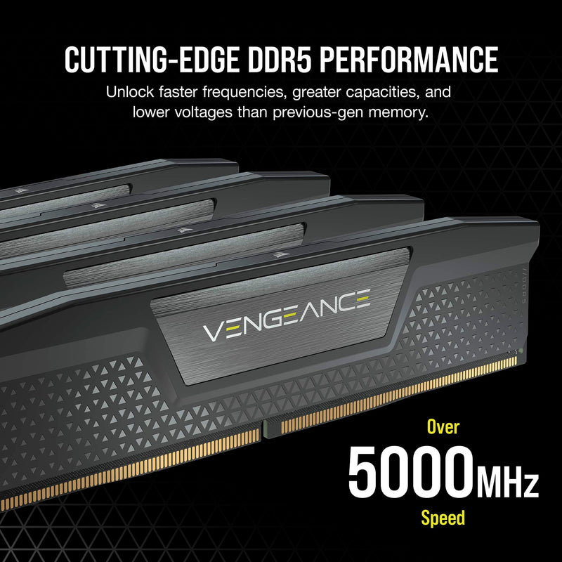 Load image into Gallery viewer, Corsair vengeance 32 gb ddr5-6000 (2x 16 gb) werkgeheugen (zwart, cmk32gx5m2b6000c38, xmp 3.0)
