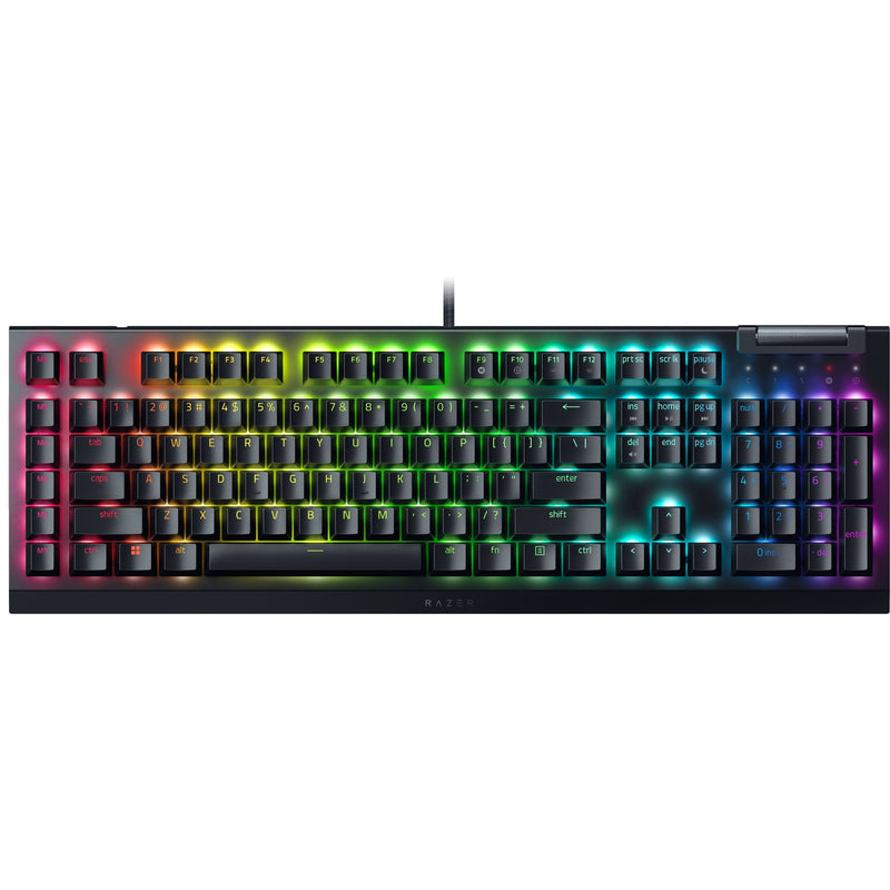 Load image into Gallery viewer, Razer blackwidow v4 x, gaming toetsenbord (zwart, us lay-out, green, rgb leds, doubleshot abs)
