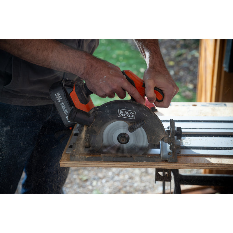 Load image into Gallery viewer, Black+decker 18v brushless cirkelzaag 165mm handcirkelzaag (zwart oranje, accu en oplader niet inbegrepen)
