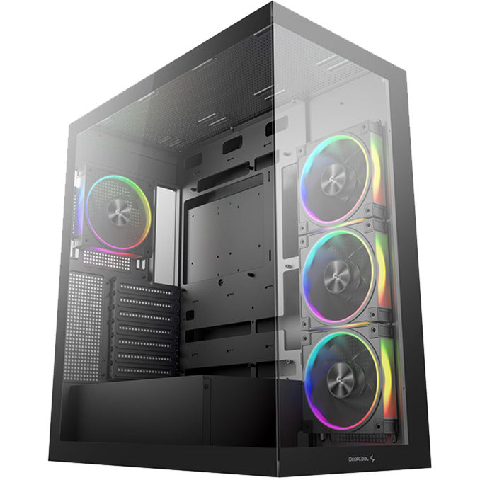 Laden Sie das Bild in Galerie -Viewer, Deepcool cg580 4f v2 midi tower behuizing (zwart | 2x usb-a | 1x usb-c | rgb | tempered glass)
