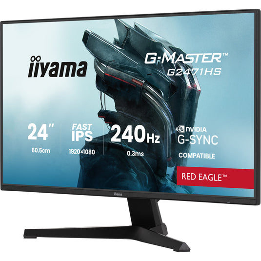 Iiyama g-master red eagle g2471hs-b1 23.8 gaming monitor (zwart, 2x hdmi, displayport, 240 hz)