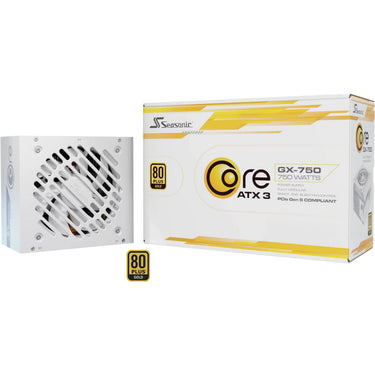 Seasonic core gx-750-v2-white modulaire 750 watt voeding (wit, 1x 12v-2x6, 2x pcie)