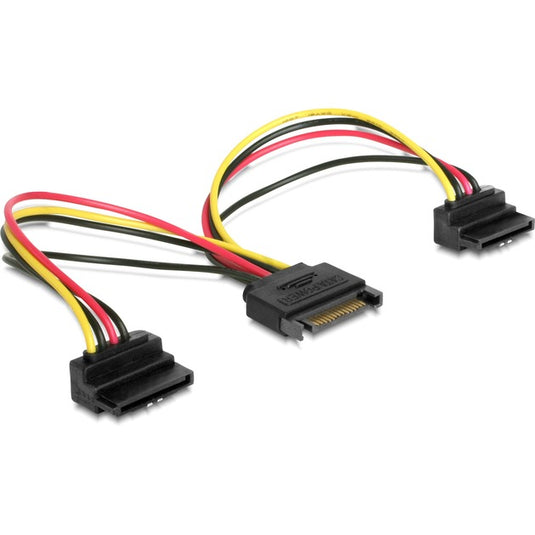 Delock 15-pin-sata > 2x sata-voedingsconnector splitterkabel (0,15 meter)