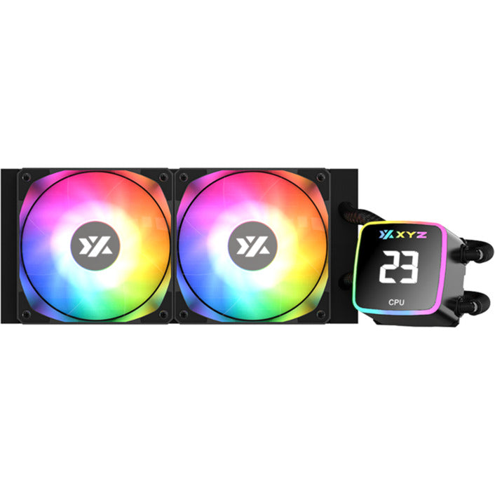 Laden Sie das Bild in Galerie -Viewer, Xyz pc gear aquapulse aio 240 waterkoeling (zwart, argb, pwm)
