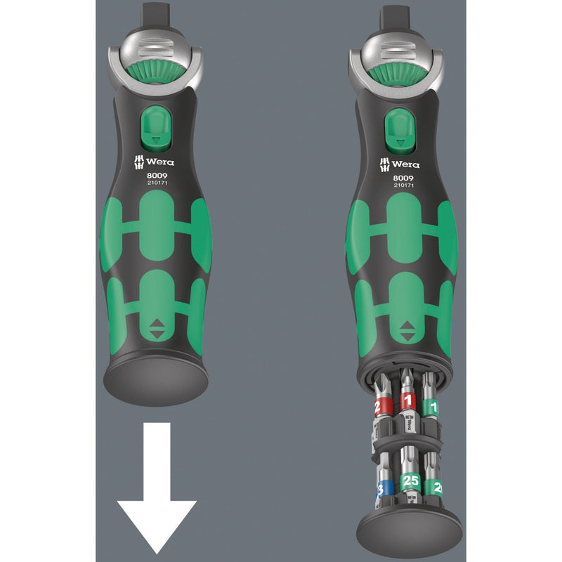 Load image into Gallery viewer, Wera 8009 zyklop pocket set 3 bitset (zwart groen, 27‑delig)
