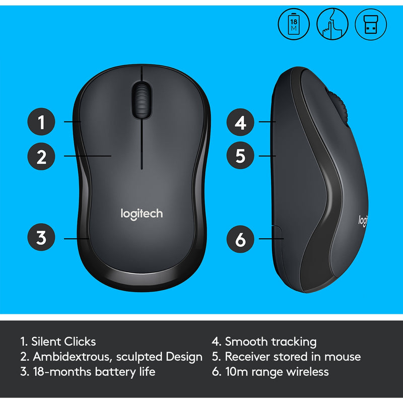 Afbeelding laden in galerijviewer, Logitech m220 silent muis (grijs, 1000 dpi)
