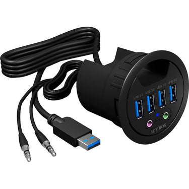 Icy box ib-hub1403a usb-hub (zwart)
