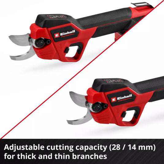 Einhell professionele accusnoeischaar gp-ls 18 28 li bl-solo takkenschaar (rood zwart, accu en oplader niet inbegrepen, power x-change)