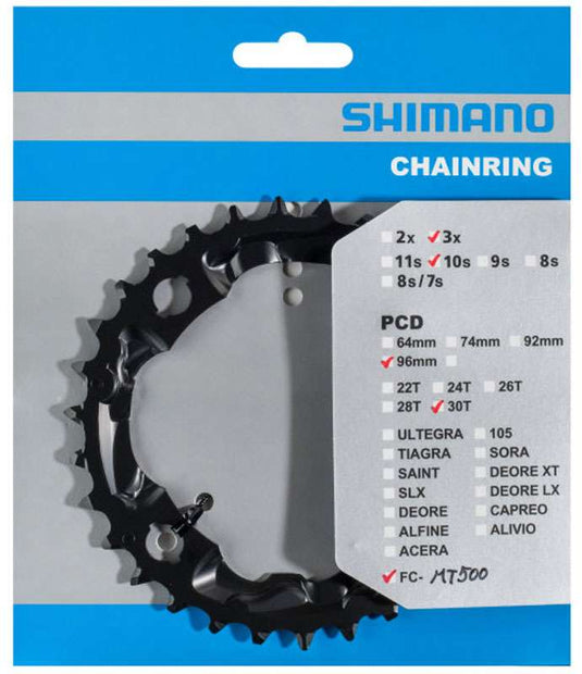 Shimano Kettingblad Deore FC-MT500 30T 10v zwart