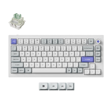 Keychron q1 he 8k magnetic switch keyboard (wit, us lay-out (qwerty), ultra-fast lime, 75%, rgb, hot swap, 8k)