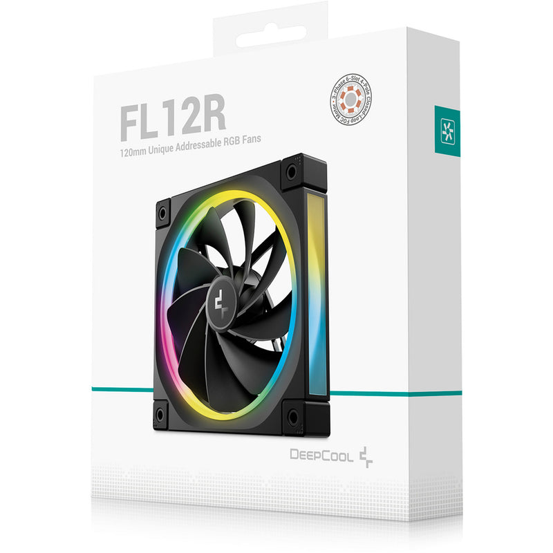 Chargez l'image dans la visionneuse de la galerie, Deepcool fl12r rgb case fan (zwart, 120 x 120 x 25 mm, pwm)
