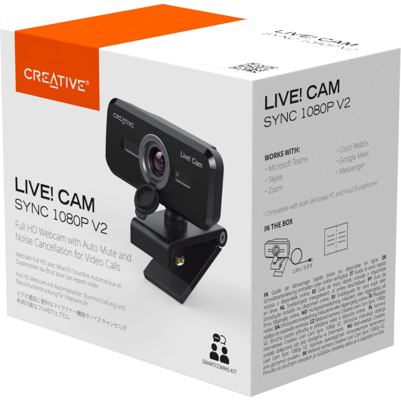 Load image into Gallery viewer, Creative live! cam sync 1080p v2 webcam (zwart)
