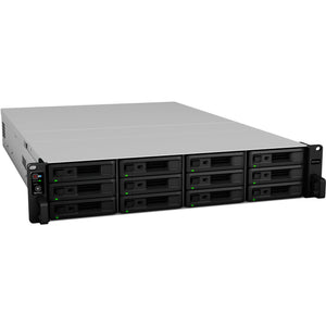 Synology rackstation rs3621rpxs nas (zwart grijs, 4x lan, usb 3.0)