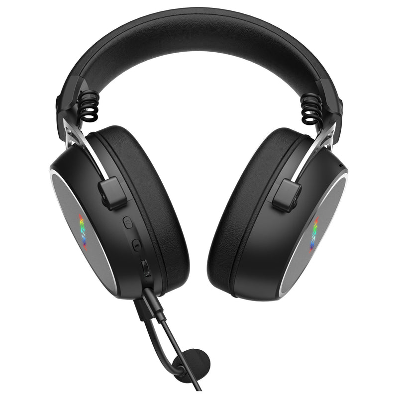 Chargez l'image dans la visionneuse de la galerie, Hator hypergang 3 usb over-ear gaming headset (zwart, rgb, 7.1 virtual surround, usb bluetooth)
