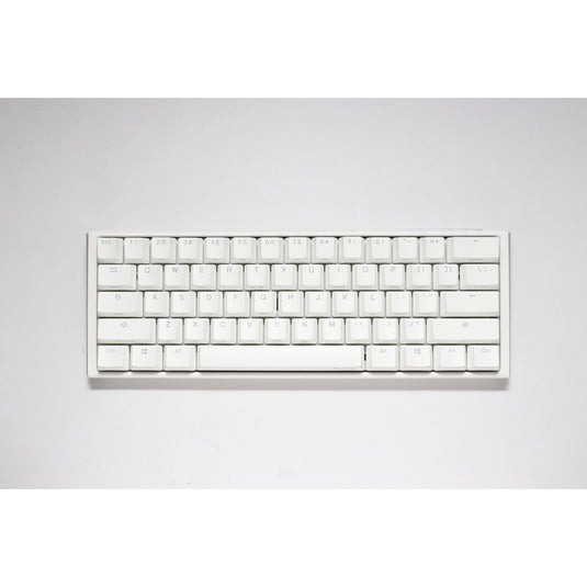 Ducky one 3 classic pure white mini rgb mechanisch toetsenbord (wit, us lay-out (qwerty), cherry mx red, 60%, rgb led, double-shot pbt, hot-swappable, quack mechanics)