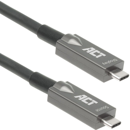 Act connectivity usb-c 3.2 gen2 active optical cable (aoc) aansluitkabel (grijs zwart, 5 meter)
