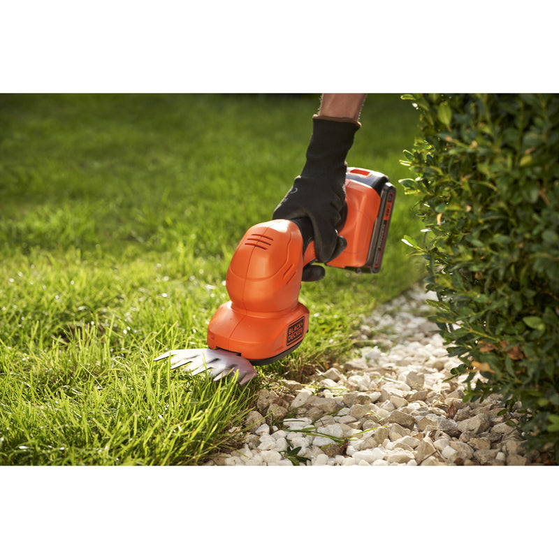 Load image into Gallery viewer, Black+decker bcss18b-xj 18v gras- en struikschaar (zonder accu) (oranje zwart, accu en oplader niet inbegrepen)
