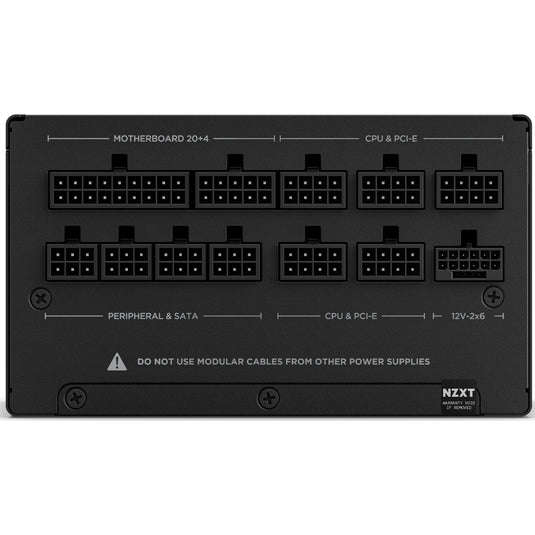 Nzxt c1200 gold atx 3.1 modulaire 1200 watt voeding (zwart, 1x 12v-2x6, 3x pcie)