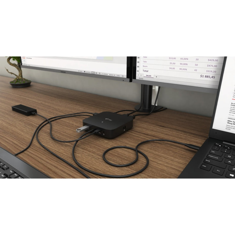 Afbeelding laden in galerijviewer, I-tec usb-c hdmi dp docking station with power delivery 100 w (zwart)

