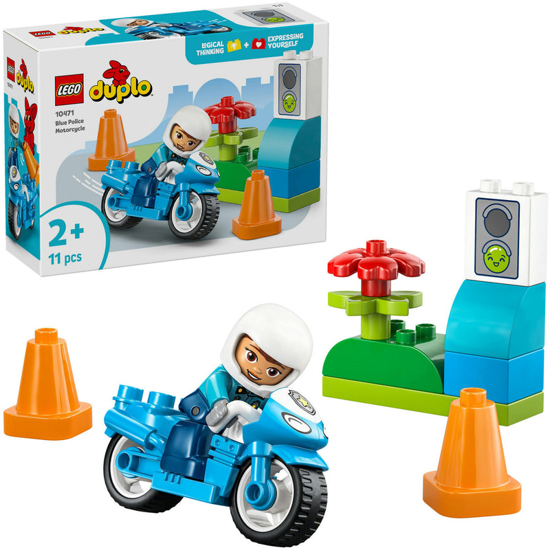 Load image into Gallery viewer, Lego duplo 10471 blauwe politiemotor

