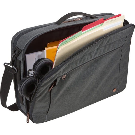 Case logic era 15.6 hybrid briefcase eracv-116-obsidian laptoptas (donkergrijs)