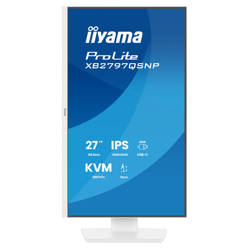 Load image into Gallery viewer, Iiyama prolite xb2797qsnp-w1 27 monitor (wit, hdmi, displayport, usb-c, lan, audio)
