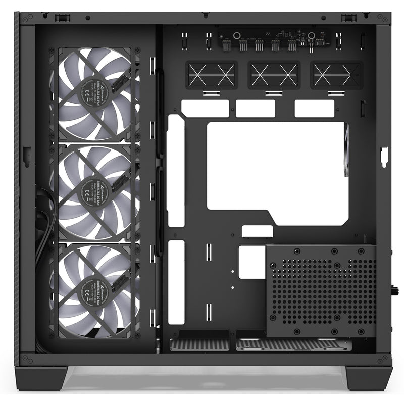Afbeelding laden in galerijviewer, Sharkoon steel shark midi tower behuizing (zwart | 2x usb-a | 1x usb-c | rgb | tempered glass)
